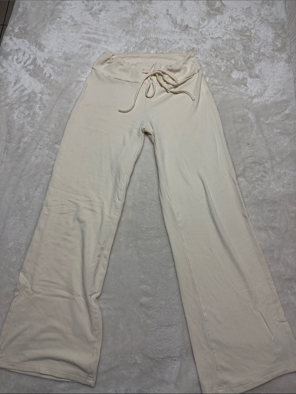 Amazon Cream Drawstring Lounge Pants